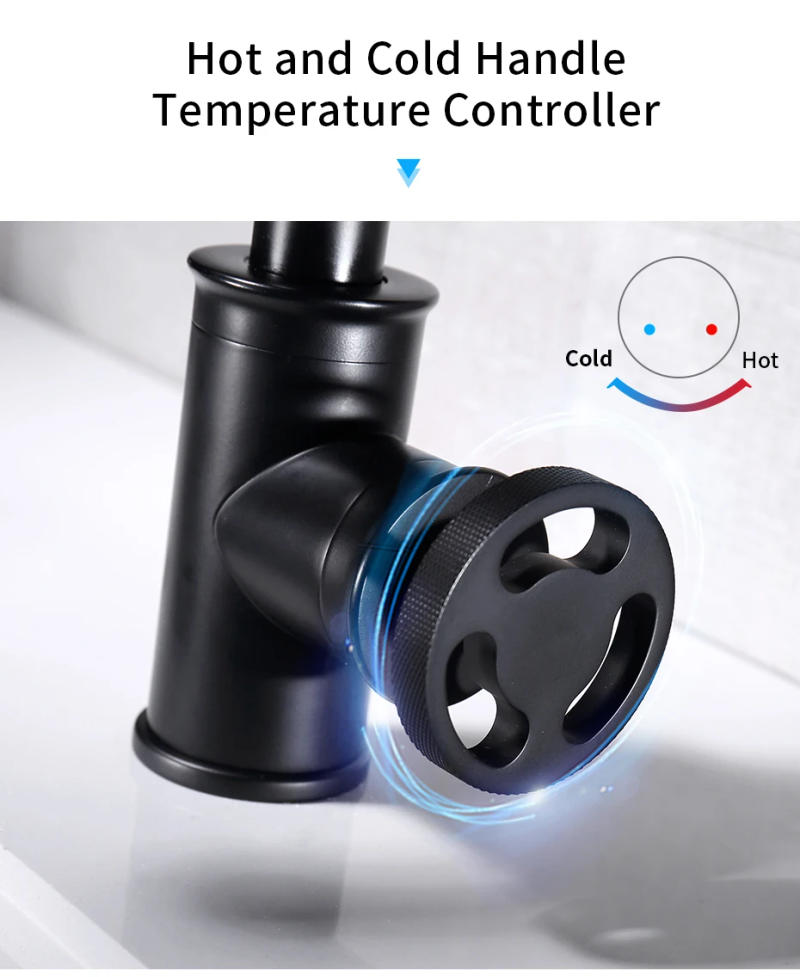 Description Picture 6 of itemBasin Faucets Black Color Brass Crane Bathroom Faucets European style Mixer Tap Contemporary Mixer Tap torneira WF-20A02