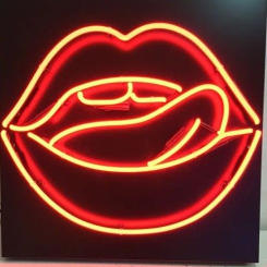 Decorative Light Big Lips Tooth Neon Light Studio Bar Art Accessory Hotel Beer light Enseigne Lumineuse Handmade Real Glass Tube