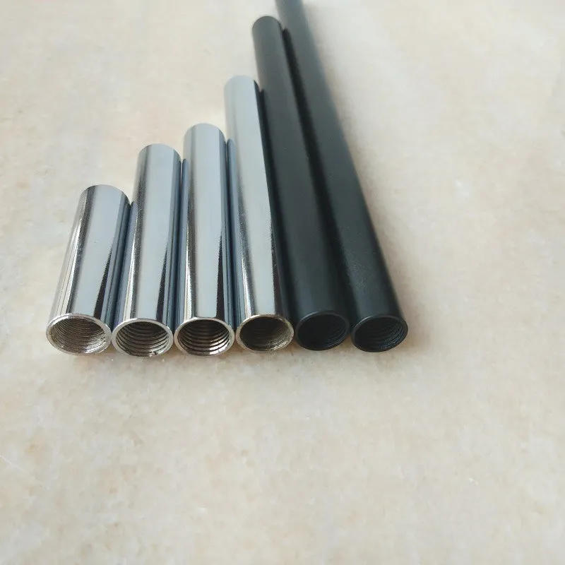 Description Picture 4 of item2PCS Inner M10 Female Thread+electroplated Metal Hollow Iron Pipe Straight Tube Both Ends Has Inner Tooth Tube for DIY Part