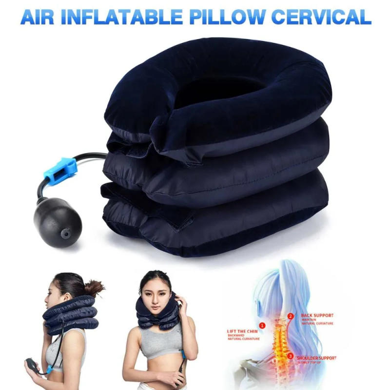 Description Picture 2 of itemInflatable Neck Tractor Relaxation Pillow Travel Soft Cervical Vertebra Traction Neck Relief Posture Correction Stretching Brace