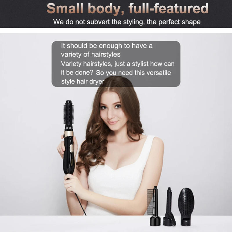 Description Picture 3 of item4 In 1 Hair Dryer Brush Electric Hot Air Comb Multifunction Hair Curler Straightener Curler Hair Dryer