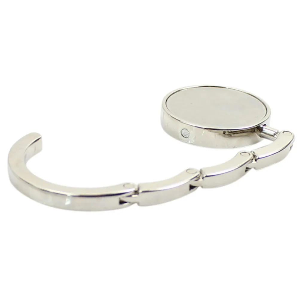 Description Picture 6 of item1pcs Portable Fashion Folding Crystal Alloy Purse Handbag Bag Hanger Hook Holder Table Hook Unique Bag Parts Accessories