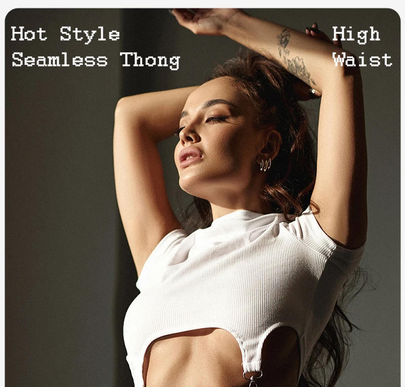 Description Picture 2 of item2PCS/Set High Waist Bodyshaper Panties Women Underwear Thong Lingerie Shapewear Panties Female Sexy G-String T-back 12 Colors