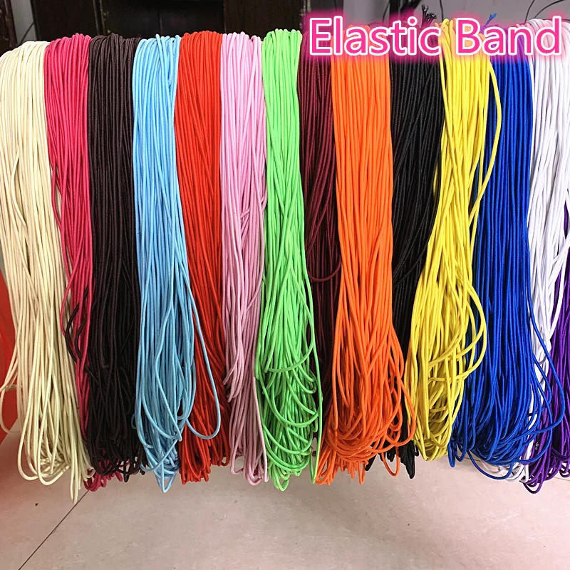 Description Picture 2 of itemNew 5yards 2mm 2.5mm High Elastic Round Elastic Band Rubber Band Elastic Cord for Jewelry Making Diy Accessories
