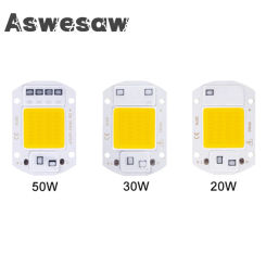 Aswesaw LED COB lamp Bead  20W 30W 50W AC 220V IP65 Smart  No Need Driver DIY Flood light Led Bulb Spotlight Outdoor Chip Lamp