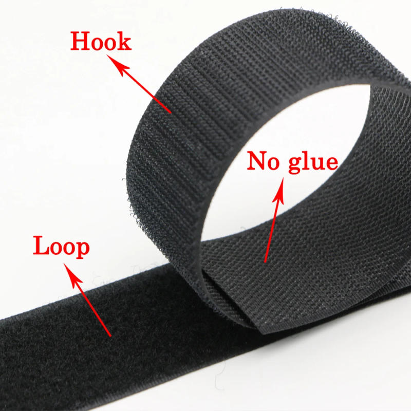 Description Picture 3 of itemBaiann 100mm Non-adhesive Hook and Loop fastener Tape Sewing-on the hooks adhesive Magic tape DIY Black and White