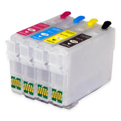 220 220XL T220 Refillable Ink Cartridge With Disposable Chip For Epson XP-320 XP-420 XP-424 WF-2630 WF-2650 WF-2660 2750 2760