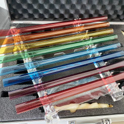 Rainbow color crystal singing harp perfect pitch 5th octave CDEFGABC6 432HZ for sound theraphy.