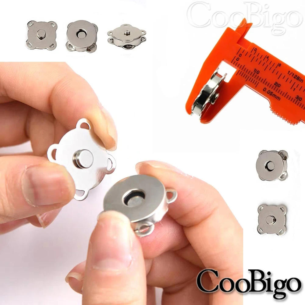 Description Picture 4 of item10sets Magnetic Snaps Buttons Plum Magnet Closures Buckle Purse Bag Clothes Handbags Wallet DIY Craft Accessories 10mm 14mm 18mm