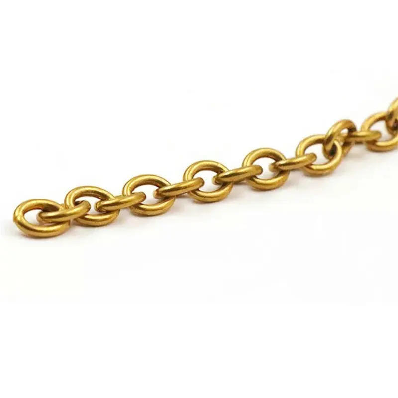 Description Picture 4 of itemHQ Small Decorative Oval O Shape Solid Brass Anti Static Chain for Jewelry Bag Strap