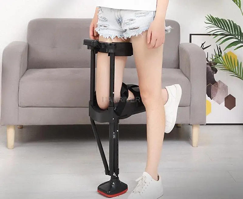 Description Picture 2 of itemSprained ankle fracture leg ankle hurt antiskid stick one leg extension step help walking auxiliary