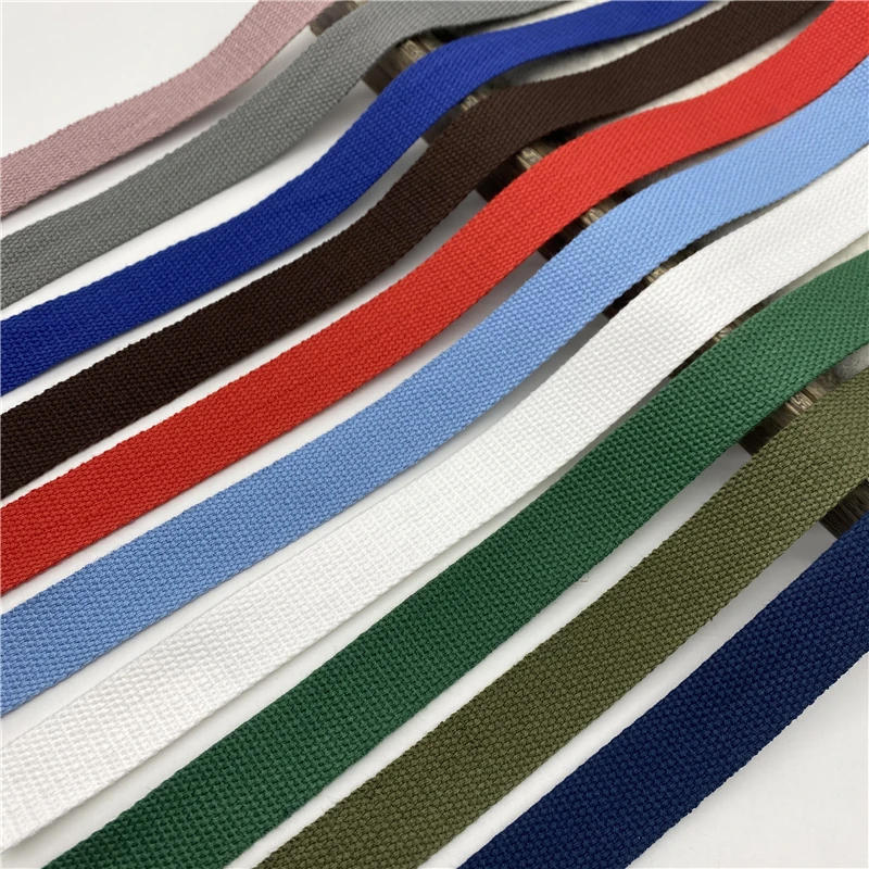 Description Picture 2 of item2yards 25mm 30mm 38mm Cotton Webbing Strap Canvas Cotton Ribbon DIY Knapsack Strapping Bags Crafts For Belt Bag Dog Accessories
