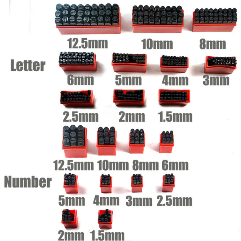 Description Picture 5 of itemAll Size Alphabet Letters Number Stamps Punch Set Box Steel Metal Punch Tool For DIY LeatherCraft Decoration Jewelry LOGO Stamp