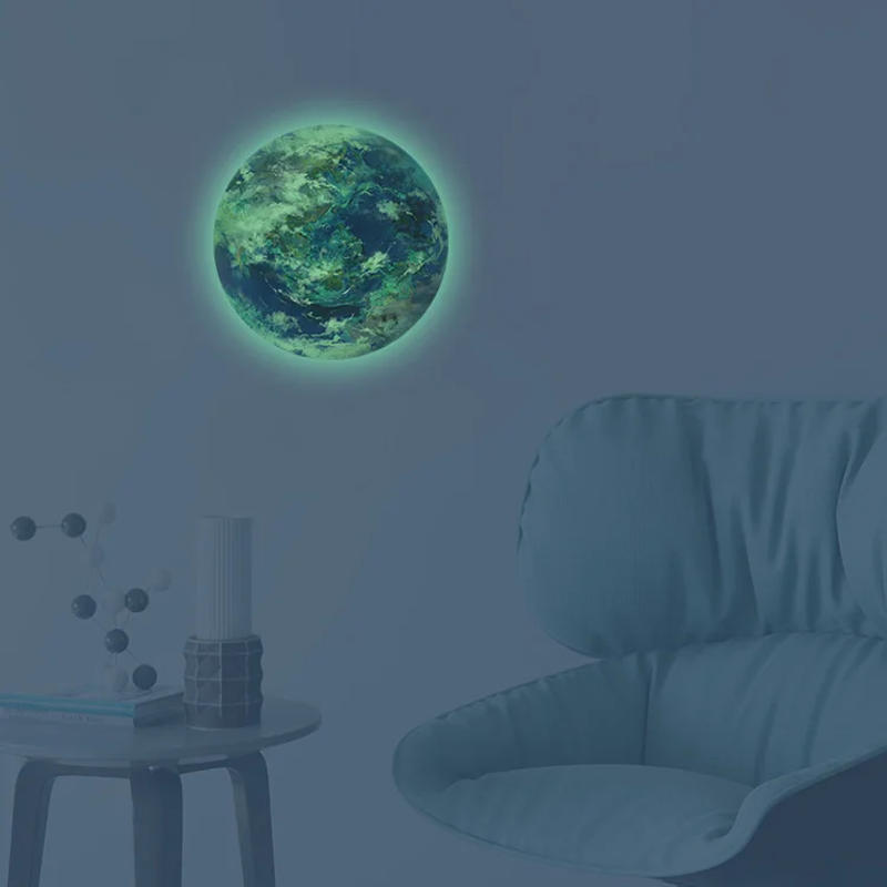 Description Picture 6 of itemGreen Luminous Earth 3D Wall Sticker For Kids Room Living Room Bedroom Decoration Wallpaper Glow In The Dark Home Decor Stickers