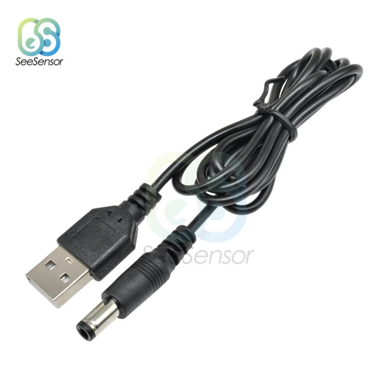 Description Picture 4 of item80cm USB Port to 5.5*2.1mm 5V DC Barrel Jack Power Cable Connector USB Converter Adapter Extension Cable