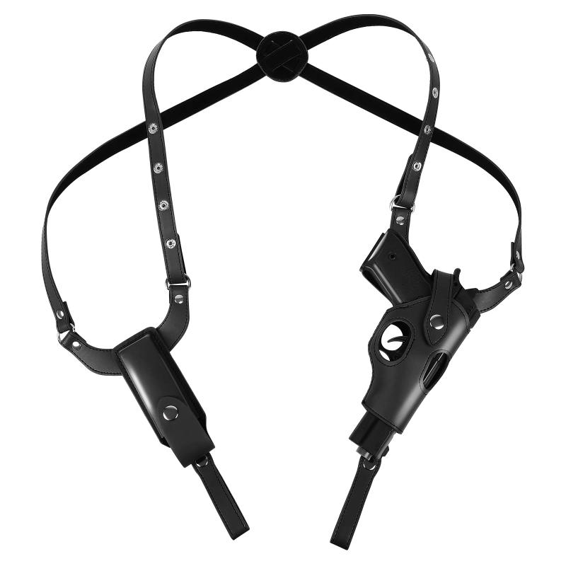 Description Picture 2 of itemUniversal Shoulder Holster Adjustable Underarm Gun Holster with Magazine Pouch Pistol Handgun Carry Pouch Hunting Accessories