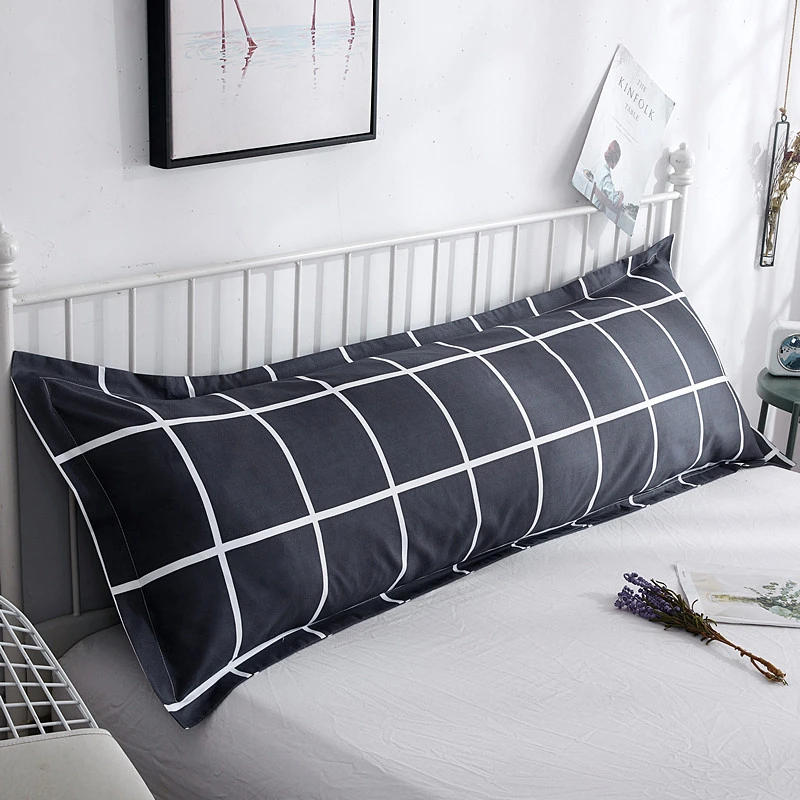 Description Picture 2 of itemNEW Twin Bedding Pillowcase Cotton 1.2/1.5/1.8 Meters Long Pillows Case Geometric Print Bedding Sets for Lovers Wedding Pillows