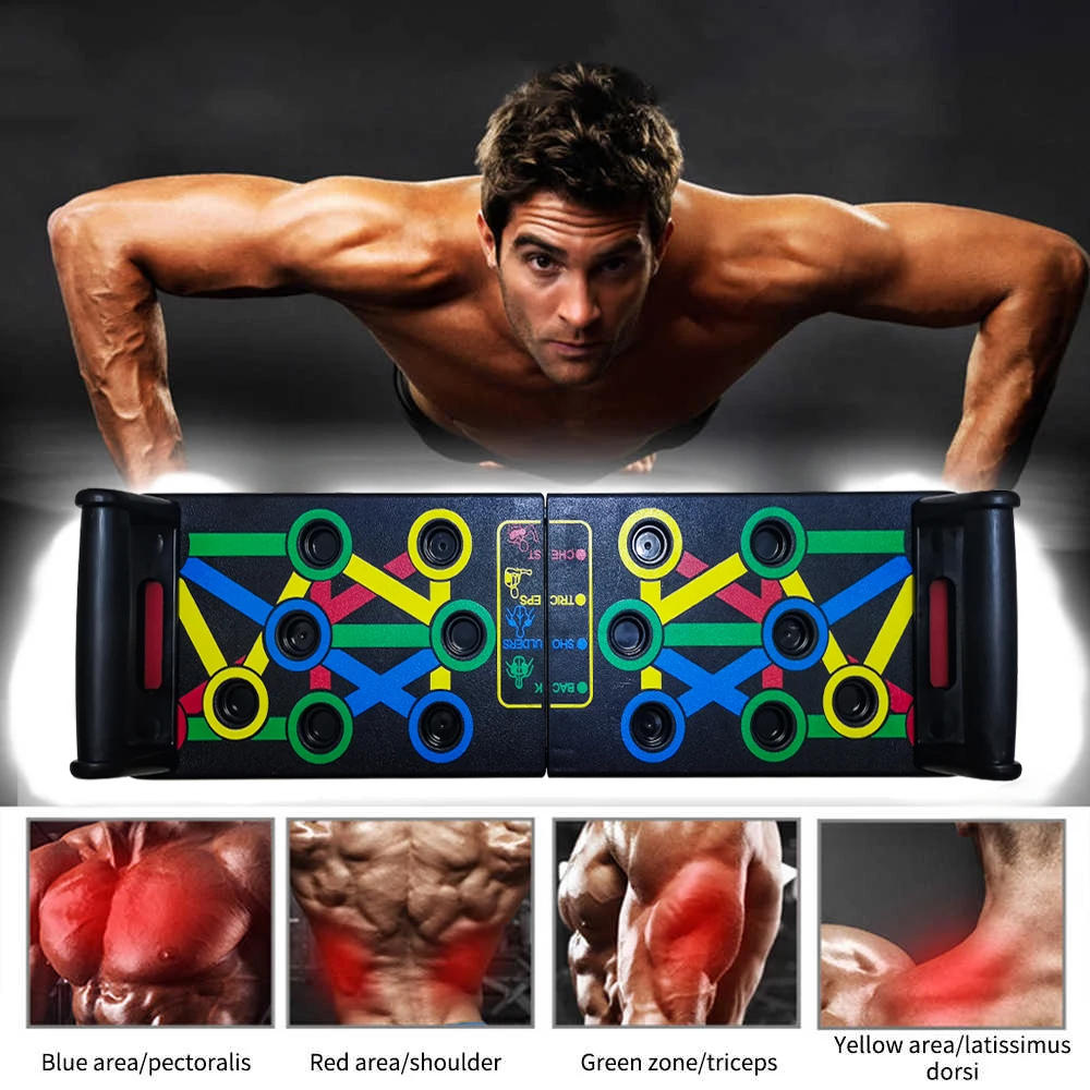 Description Picture 2 of item14 in 1 Push-Up Rack Board Training Sport Workout Fitness Gym Equipment Push Up Stand for ABS Abdominal Muscle Building Exercise