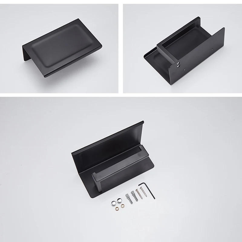 Description Picture 6 of itemBlack Bathroom Hardware Set 304 Stainless Steel Towel Rack Toilet Paper Holder Liquid Soap Holder Towel Bar Bathroom Accessories