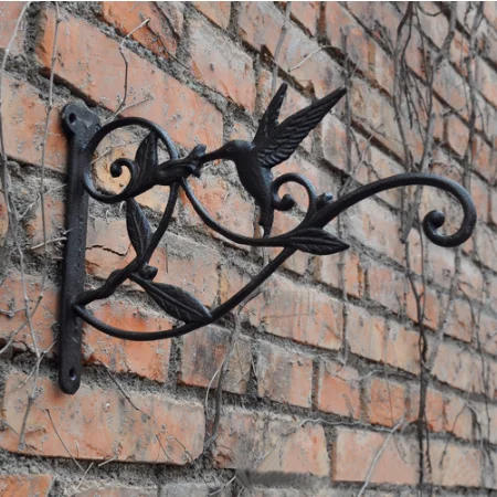 Description Picture 2 of itemDecorative Garden Durable Hook For Flower Pots Hanging Basket Hanger Wrought Bracket Wall Mounted Cast Iron Home Use ZM806