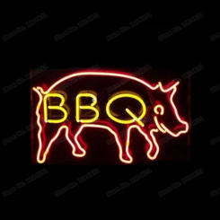 BBQ Roast Pork Wiener Wienie Weenie Roast Neon Light Sign Custom Handmade Real Glass Tube Store Bar Room Decor Display 17"X14"