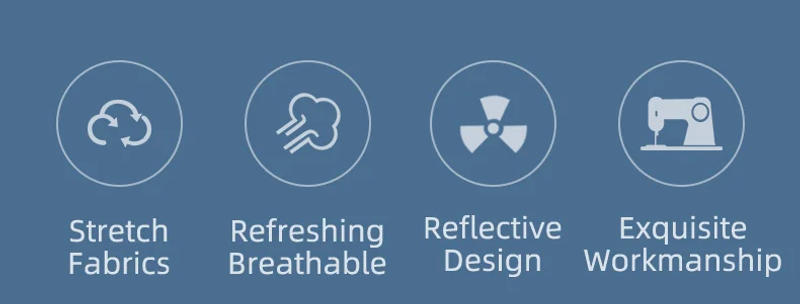 Description Picture 3 of itemROCKBROS Light Comfortable Cycling Pants Men Women Spring Summer Breathable Hight Elasticity Sports Pants Reflective Trousers