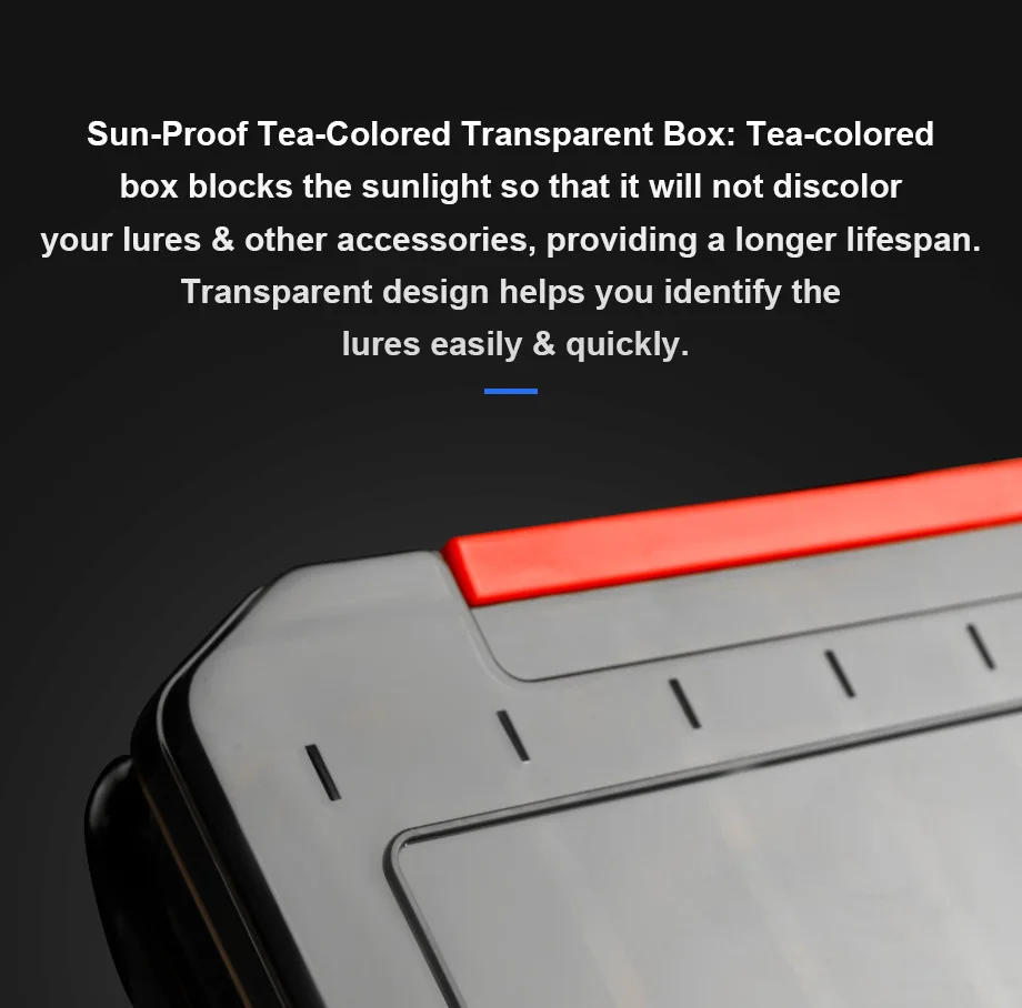 Description Picture 5 of itemFishing Tackle Box Lure Storage 14 Compartments Double Sided Open Case Strength Container Baits Gear Accesorios Pesca Tools Set