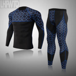 Autumn Winter Top Quality Thermal Underwear Sets Long Sleeve Exercise Clothes Male compression Quick Drying Ski Underwear Suit