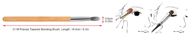 Description Picture 4 of itemPrecise Tapered Blending Brush Eyes Crease Contour Makeup Precision Cosmetics Beauty Applicator Tool