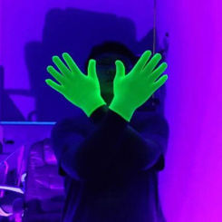 1 Pairs Glow in the dark Party Supplies Luminous Fluorescent Magic Glove Neon Party New Year Hands Finger Night Light Decoration