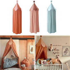 INS Nordic Baby Bed Play Tent Anti Mosquito Cotton Baby Canopy Mosquito Net Princess Bed Canopy Girls Room Decoration Bed Canopy