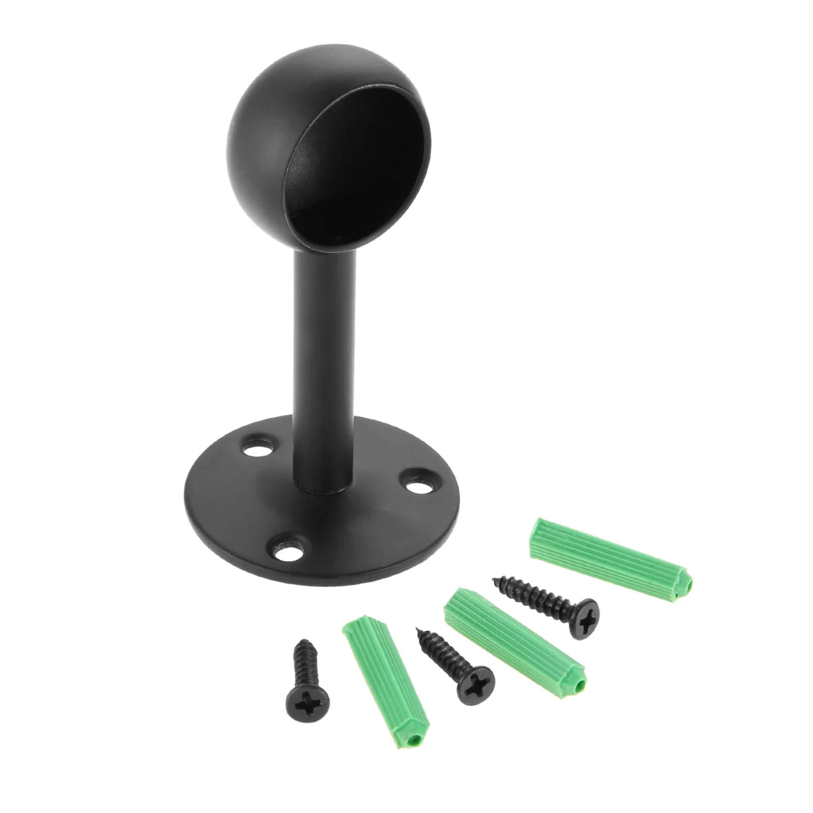 Description Picture 4 of item2pcs/set Round End Flange Rod Holder Steel Pole Socket Brackets Wardrobe Rod Bracket Curtain Rod End Support 16/19/22/25/32mm