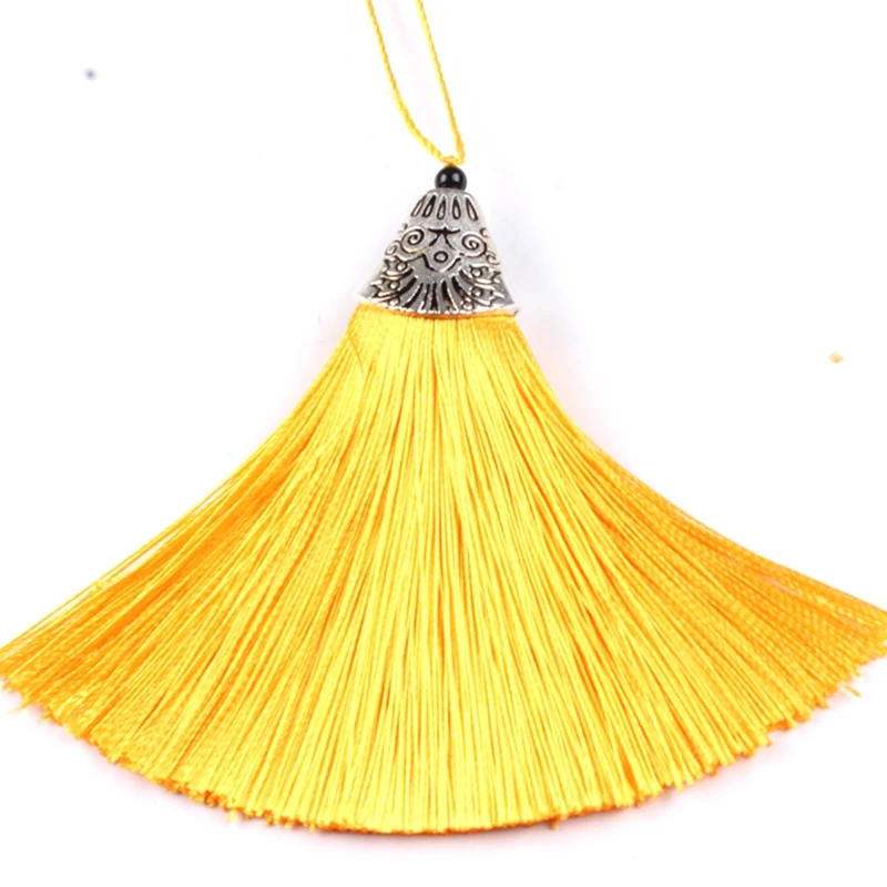 Description Picture 5 of item5/10Pcs 8CM Hanging Rope Silk Tassels Fringe Sewing Bang Tassel Trim Key Tassels for DIY Embellish Curtain Access