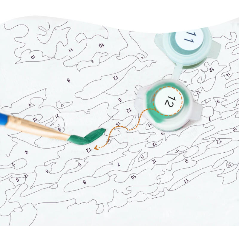 Description Picture 4 of itemGATYZTORY DIY Paint By Number For Adult Kit Oil Painting Horse Coloring By Numbers On Canvas Handpainted Craft Home Decor Gi