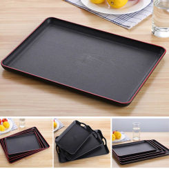 Japanese storage Serving Tray Rectangular Plastic Tray Food Serving Trays Anti-slip Scratch-resistant Creative Preservation Tray