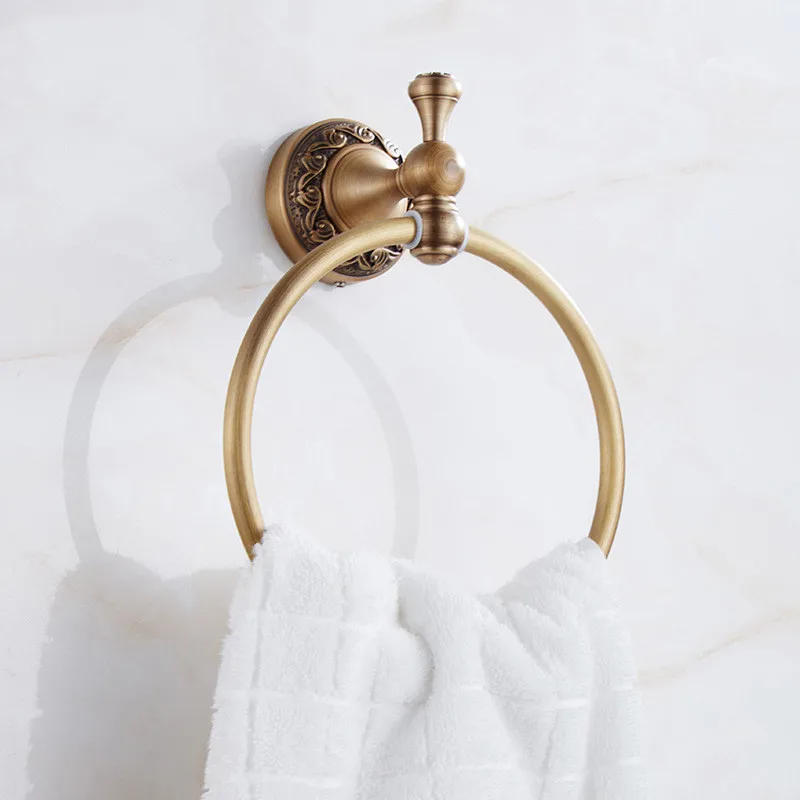Description Picture 4 of itemRetro European-style simple towel ring all copper towel rack towel pendant towel hanging European-style towel ring bathroom
