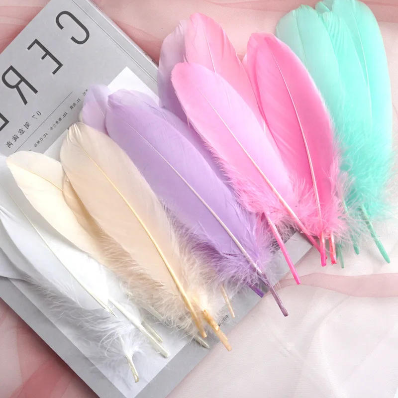 Description Picture 2 of item15Cm-20Cm Big Natural Goose Feathers For Crafts Decoration Carnival Jewelry Making Accessories Goose Feather DIY Pens Decorative