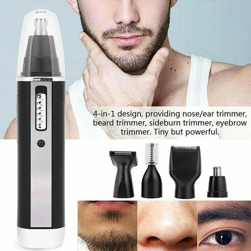 Description Picture 2 of item4 in 1 Rechargeable Men Electric Nose Ear Hair Trimmer Women trimming sideburns eyebrows Beard hair clipper cut Shaver