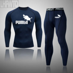 Men's Compression Sport Thermal Underwear Tracksuits Joggers Training Fitness Gym Long Johns Rashguard Clothes Running Set Men
