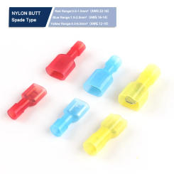 50PCS MDFN/FDFN NYLON Male Female Insulated Crimp Terminal Electrical Cable Spade Connector Quick Butt Terminals Connectors