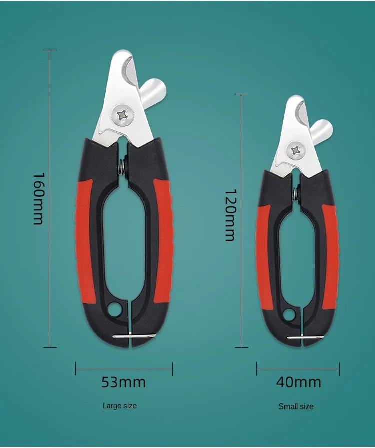 Description Picture 3 of itemProfessional Pet Cat Dog Nail Clipper Cutter Stainless Steel Grooming Scissors Clippers for Animals Cats Dogs with Lock S M Size