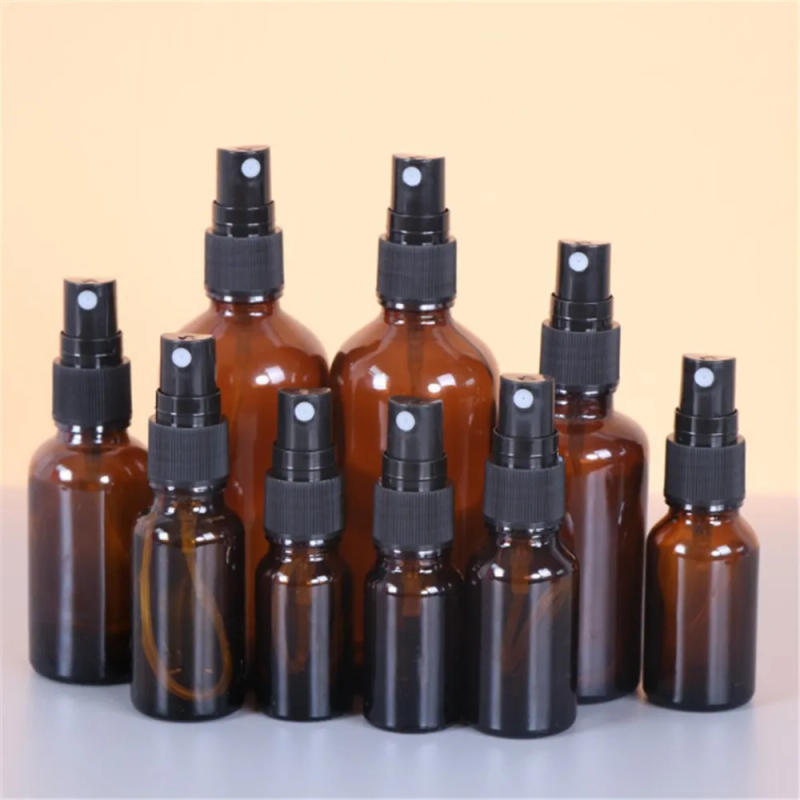 Description Picture 2 of item5/10/15/20/30/50 / 100ml Empty Amber Glass Portable Spray Bottle Sprayer Essential Oil Container 5-100ml Mini Spray Bottle