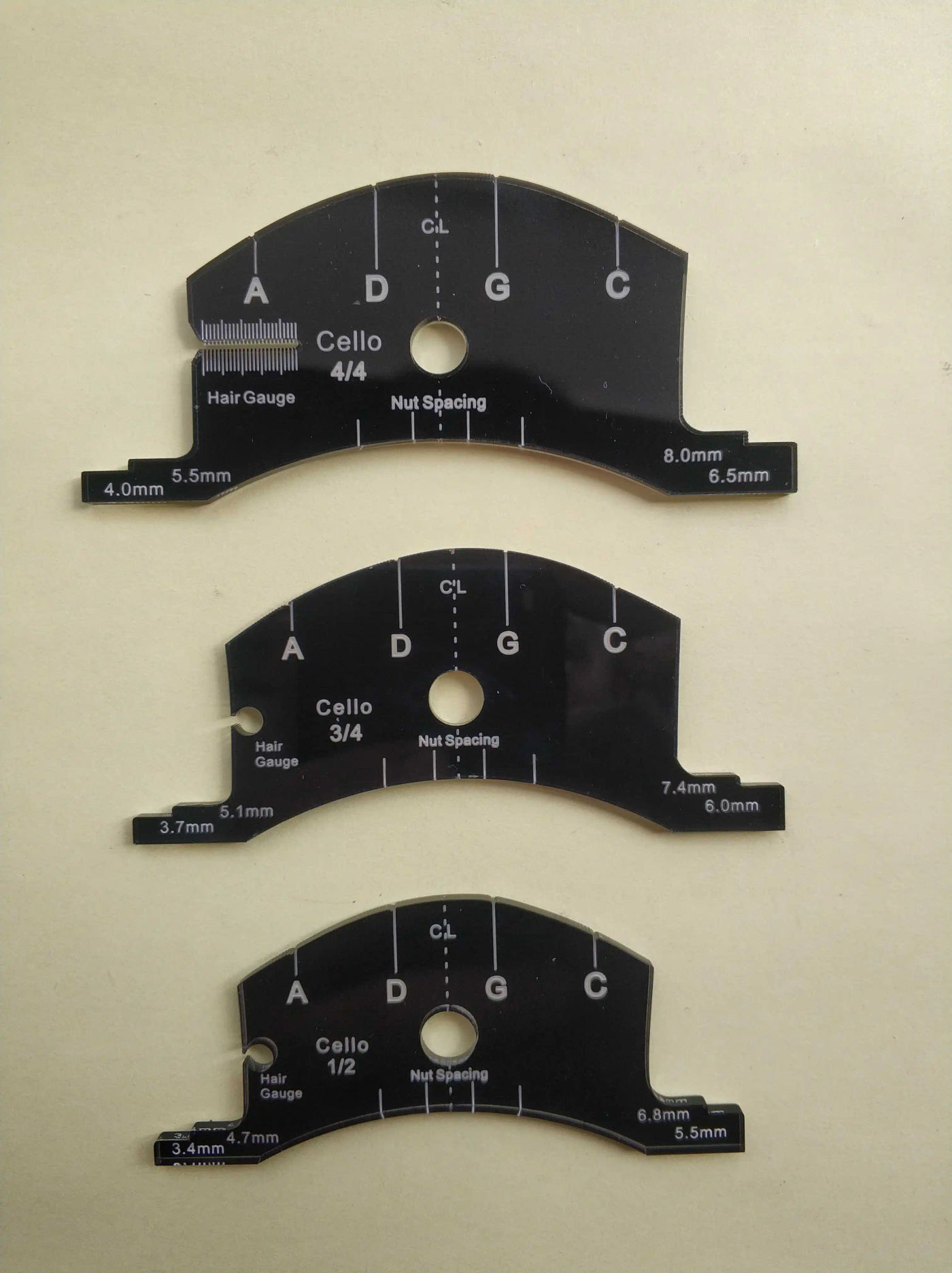 Description Picture 6 of itemViolin Viola Cello bridges template multifunctional mold, bridges repair reference tool, violin parts