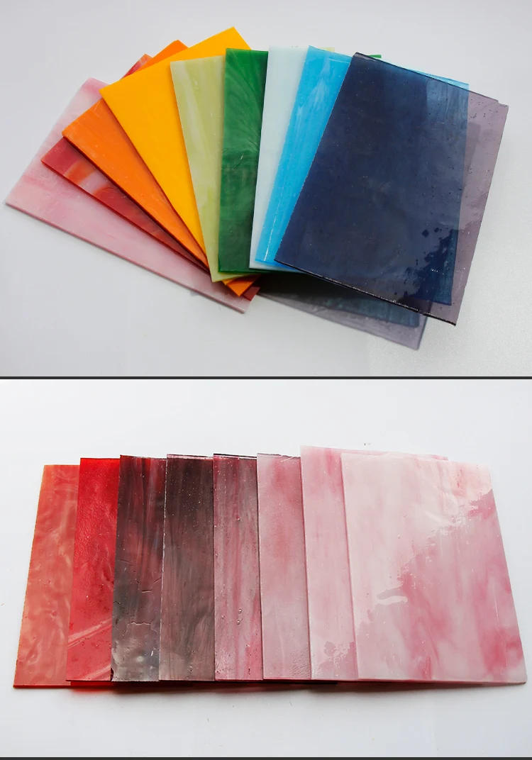 Description Picture 4 of item1 pc 10x10cm Colorful Square Mica Mosaic Tiles 3mm Thickness DIY Craft Glass Mosaic Craft Materials Package with Foam Sponge