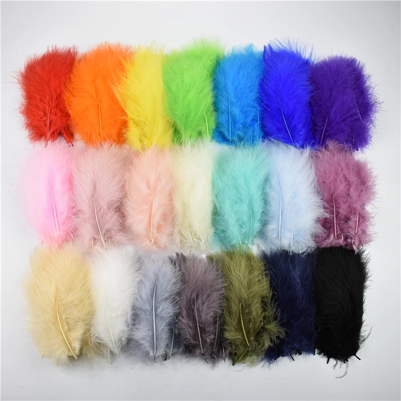 Description Picture 2 of item100Pcs/Lot 10-15cm Natural Turkey Marabou Feathers for Crafts Handicraft Jewelry Creation Accessories Wedding Party Decoration