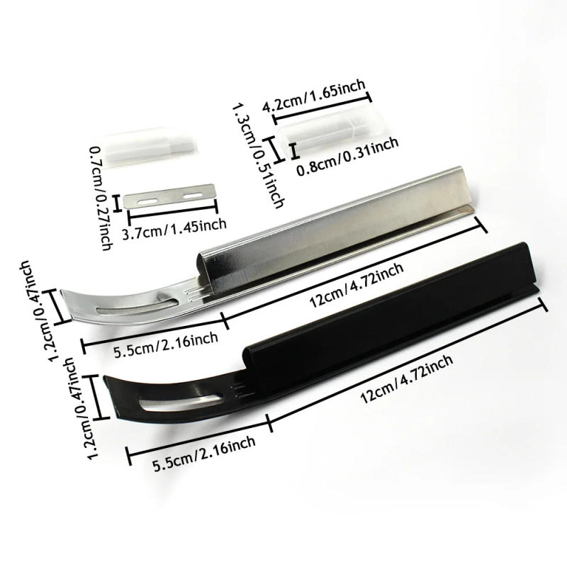 Description Picture 5 of itemStainless Steel Leather Skiving Knife DIY Leather Craft Safety Cutting Knife Cut off Thin Knives Groove Carving Knife
