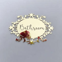 3D Acrylic Bathroom Mirror Stickers Woman&Man Toilet Sign Mirror Wall Sticker Home Hotel Washroom Door Sign Mirror Sticker