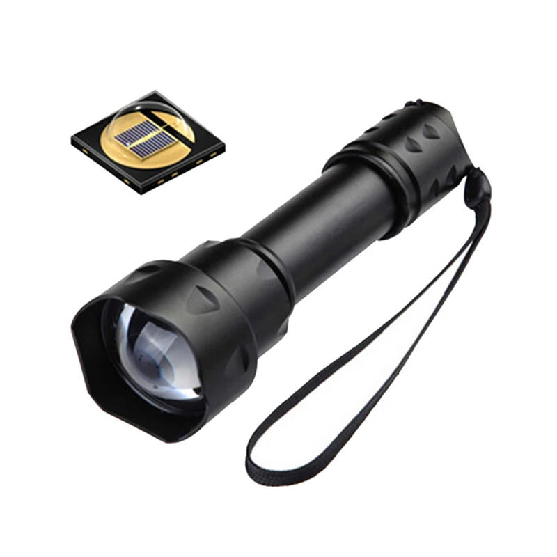 Description Picture 2 of item200 Yards  IR Flashlight 940nm Night Vision Zoomable Torch Outdoor LED Tactical Hunting Torch+18650+Charger+Mount+Switch+Box