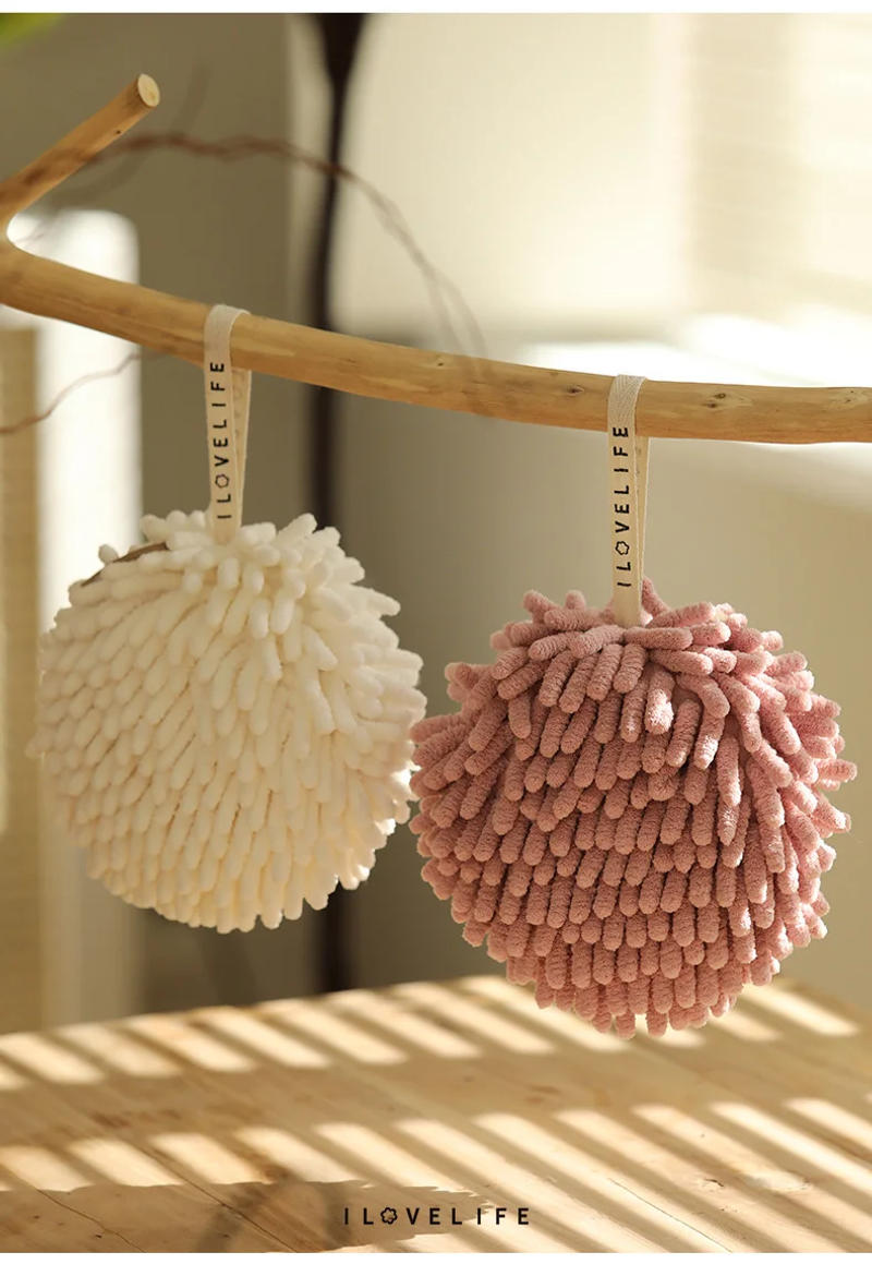 Description Picture 2 of itemChenille Soft Hand Towel with Letters Microfiber Super Absorbent Comfortable Wipe Cloth for Kitchen Bathroom Terry Hair Towels