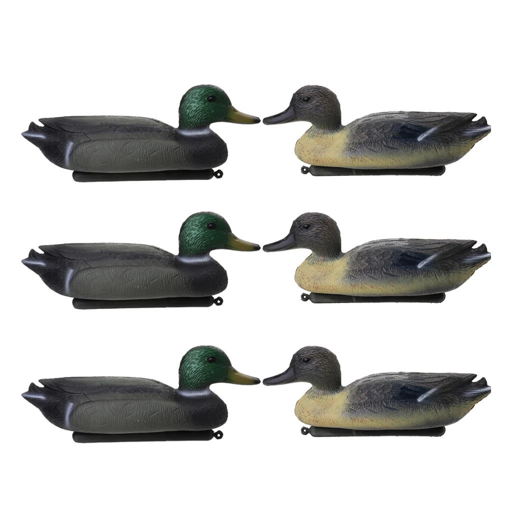 Description Picture 2 of item6 Pcs 3D Duck Decoy Floating Lure with Keel for Outdoor Hunting Fishing Accessories Realistic Bird Float on The Water